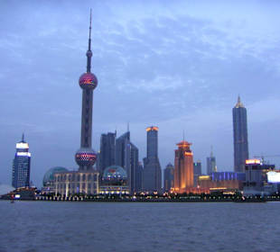 Abendstimmung Blick auf Pudong