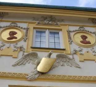 Wilanów-Park: an der Rückfassade des Schlosses