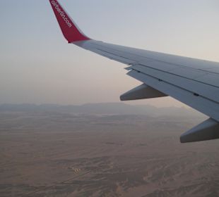 Landeanflug auf den Flughafen Hurghada