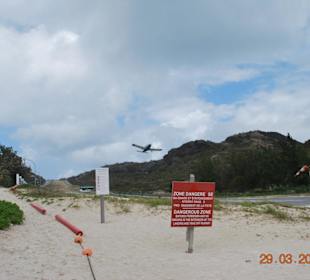 Landebahn am Strand