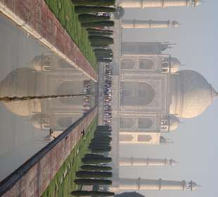 Spiegelung im Wasserbecken