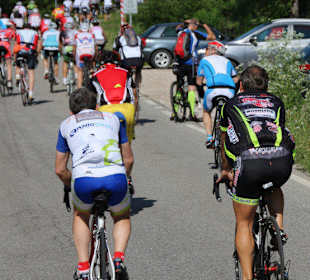 Massen von Radfahrern