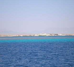 Hurghada von der Meerseite gesehen