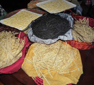 Verschiedene Nudelsorten zur Demonstration