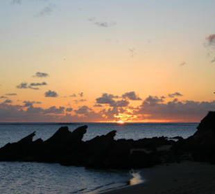 Lagoon Beach im letzten Licht