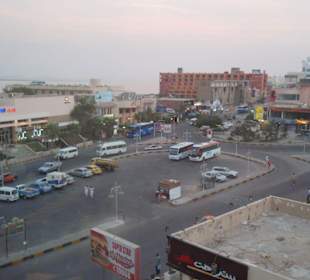 Blick aus dem Fenster des Cleopatra Centers