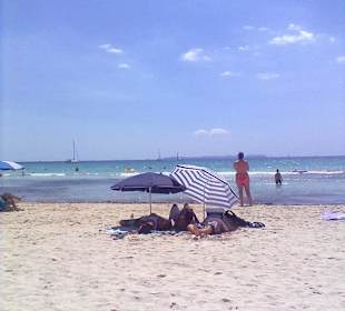 Am feinsandigen Strand von Sa Rapita