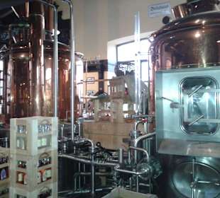 Braukessel im Gastraum
