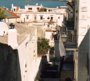 Blick über Vieste zum Meer