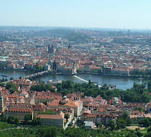 Widok z wieży na Pragę