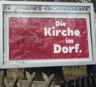Johanneskirche - Hinweistafel