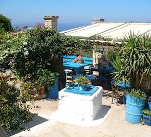 Blick auf die Terrasse von oben