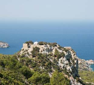 Monolithos aus der Ferne