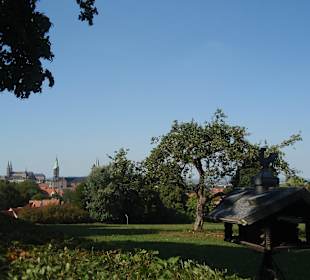 In einer Brauerei mit Blick auf Bambergs Altstadt