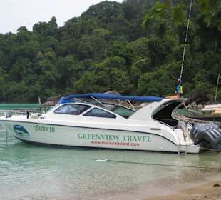 Speedboot beim Ausflug zu den Surin-Islands - Thai