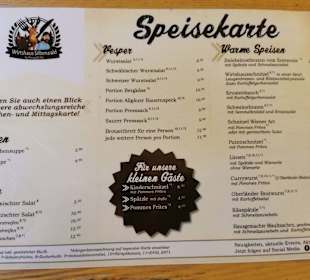Speisekarte Stand: 09/2023