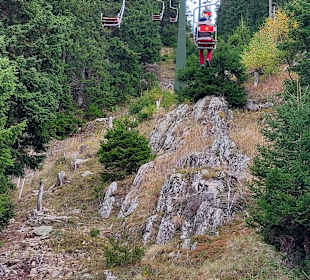 Während der Bergfahrt, teilweise steil nach oben
