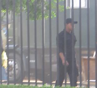 Blick zum Museums-Garteneingang