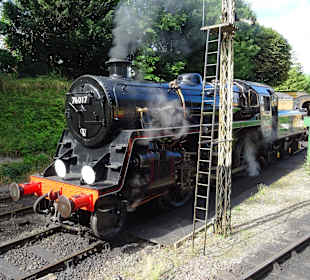 Dampflok wird bereitgestellt