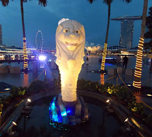 Löwenstatue am Clark Quay