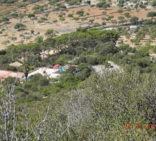 Blick vom Berg auf das "Bella Vista"