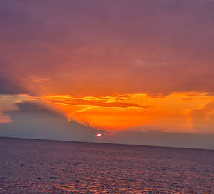 Sonnenuntergang auf der Delphinschifffahrt