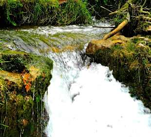 Kleiner Wasserfall in der Schlucht