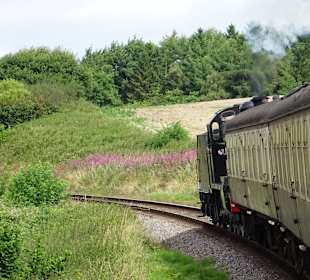 Unter Dampf auf der Strecke nach Minehead