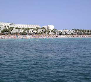 Der schöne Ausblick zum Strand