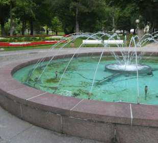 Unterwegs im Kurpark von Bad Mergentheim