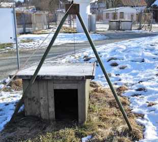 Hundehütte und Laufschnüre