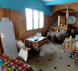 Statt Speisekarte gibt es die Tafel an der Wand