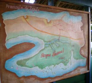 Schild am Eingang des Nationalparks