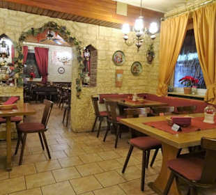 In den Gasträumen des Restaurant Santorini