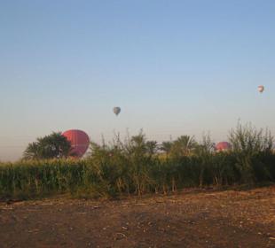 Ballons nach der Landung