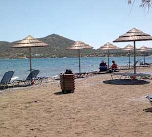 Strand am Damm nach Spinalonga