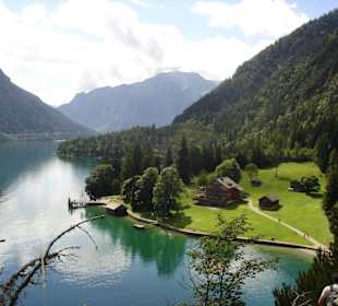 Blick auf den Achensee vom Wanderweg