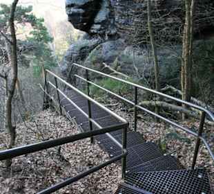 Treppe auf der Nordseite