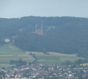 Blick von Kloster Banz nach Vierzehnheiligen