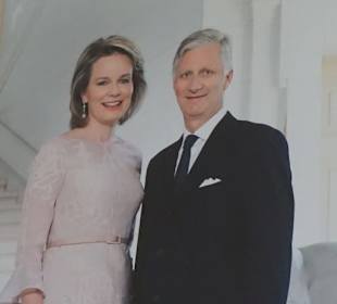 Das Belgische Königspaar - Bild in derAusstellung 