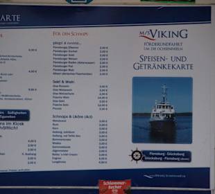 Speisen und Getränke MS Viking