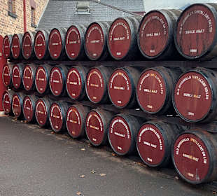 Auf dem Weg zum Eingang der Distillery