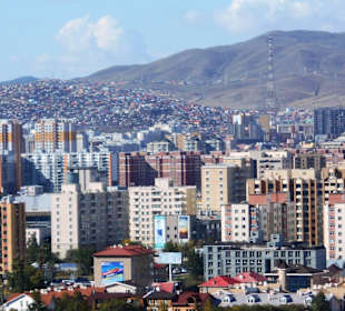 Blick von Dsaisan auf Ulaanbaatar