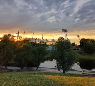 Olympiastadion am Abend