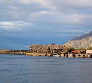 Lofoten - Gestelle mit Trockenfisch