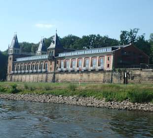 Blick auf das Betriebsgebäude