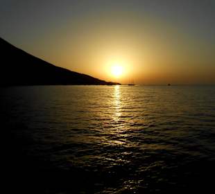 Sonnenuntergang am Strombulli 