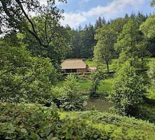 Außenansicht über den Weiher