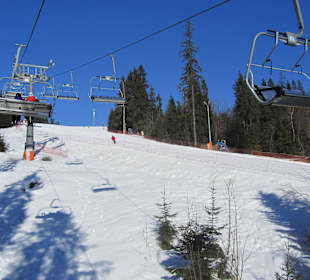 Wyciąg Kotelnica III - widok na czerwoną trasę