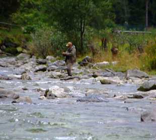 Fischer mit Genehmigung